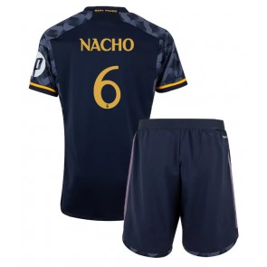 Real Madrid Nacho Fernandez #6 Gostujuci Dres za Dječji 2023-24 Kratak Rukavima (+ kratke hlače)